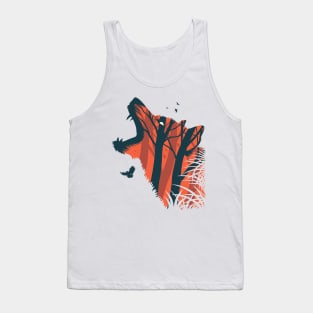 Orange Wolf Tank Top